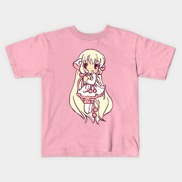 I draw pink pastel chibi chii / chobits elda chi motosuwa Kids T-Shirt by mudwizard